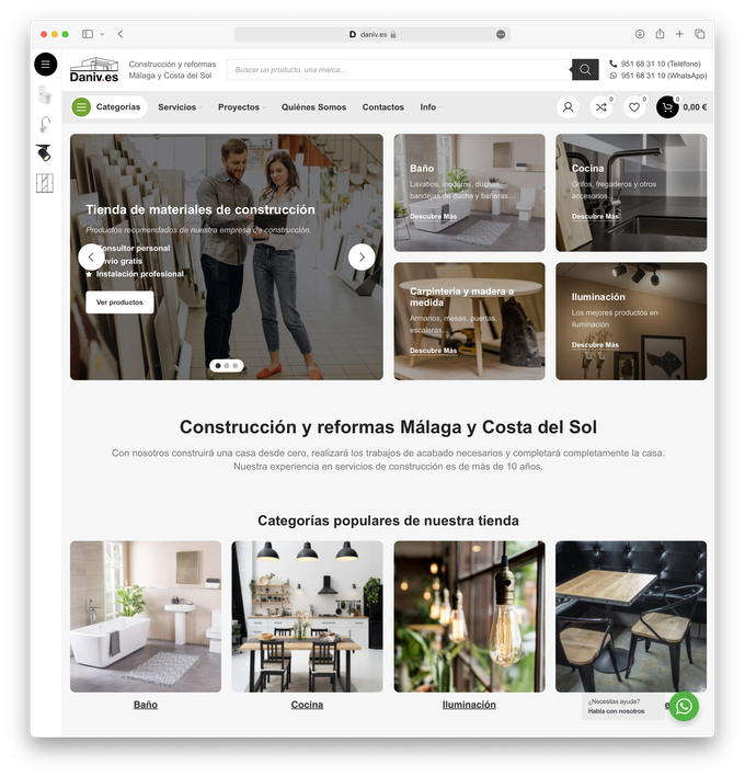 Sitio web para construcción y reforma en Málaga y Costa del Sol